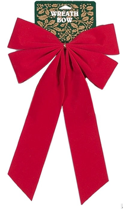 Red Velvet 4 Loop Wreath Bow 119 - Box of 48
