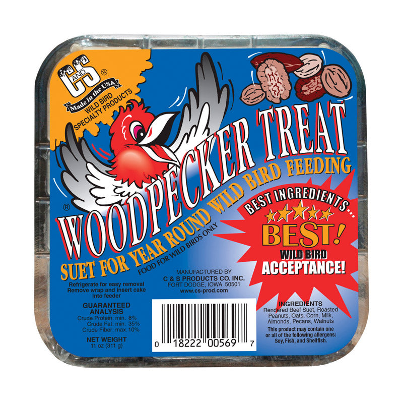 C&S Products 569 Woodpecker Treat Suet Treats 11 Oz - Box of 12