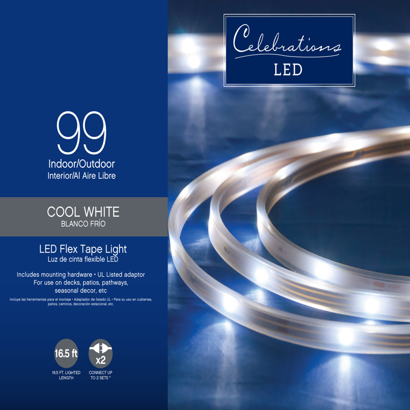 Celebrations LED 99-Count Rope Christmas Lights 16.4 ft. 2T4349