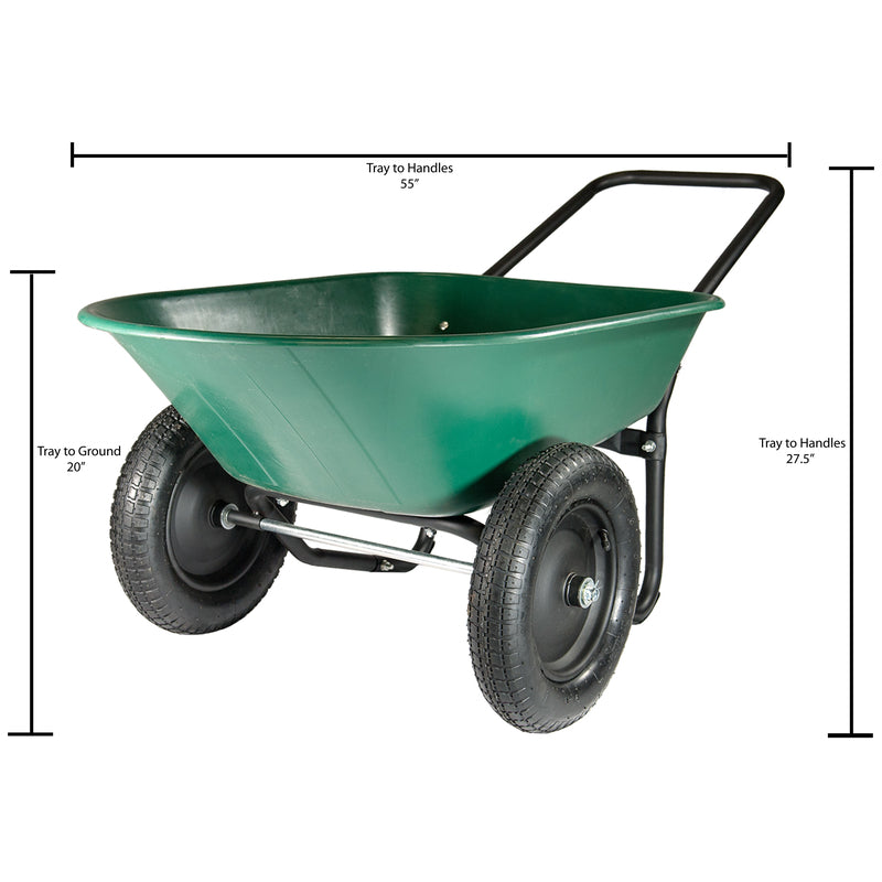 Yard Rover 5 Cu Ft Garden Star Poly Residential Wheelbarrow 70007-MAR