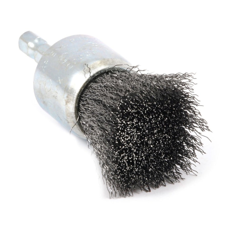 Forney 72738 End Brush Crimped 1" x .008 x 1/4" Hex Shank