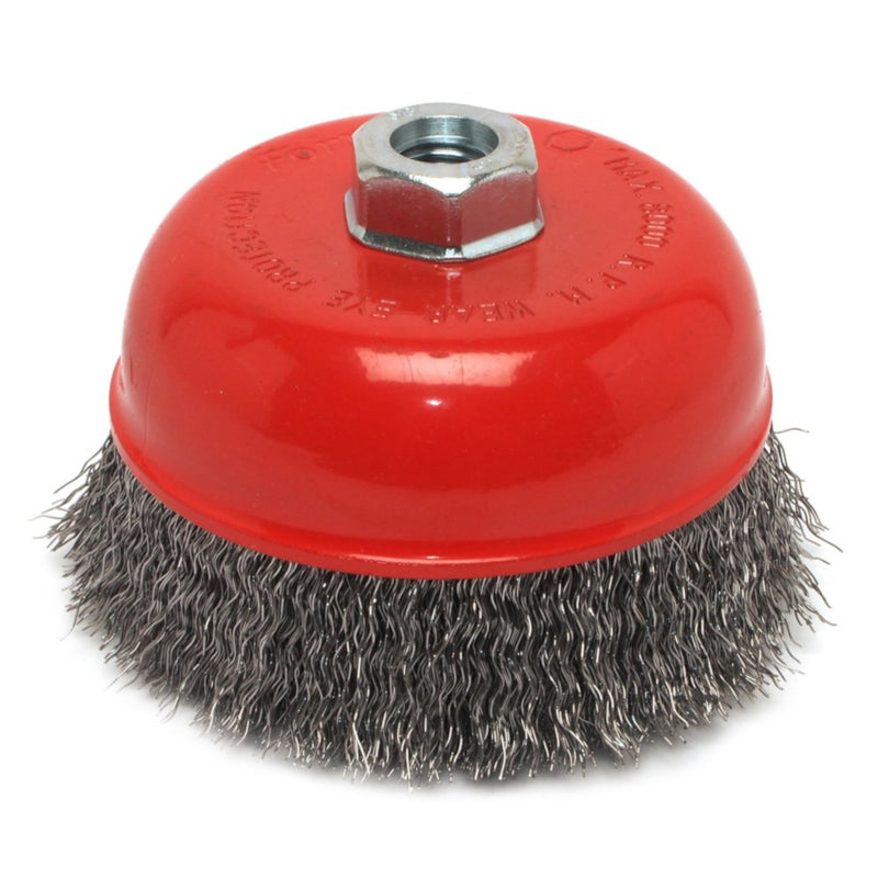 Forney 72754 Cup Brush Crimped 5" x .014 x 5/8-11