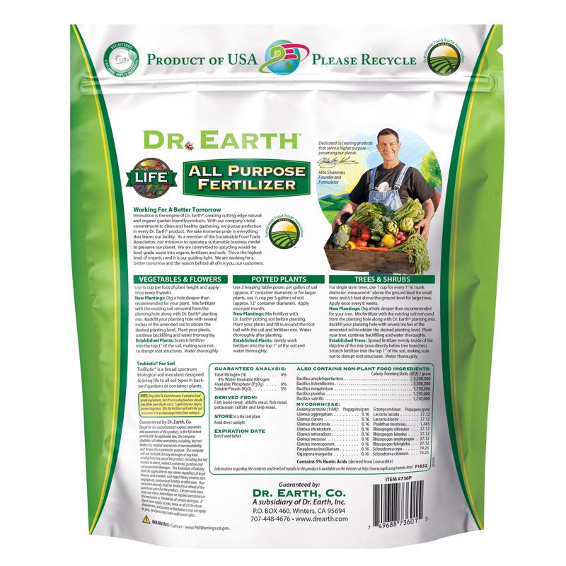 Dr Earth Created for Life All Purpose Fertilizer 4 Lbs 736P