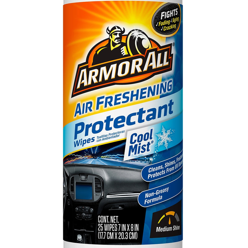 Armor All Air Freshening Protectant Wipes 25 Count - Cool Mist Scent 78509