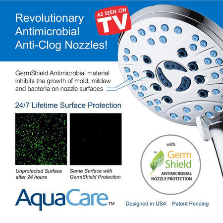AquaCare Antimicrobial Handheld Shower Head Stainless Steel 1639-4