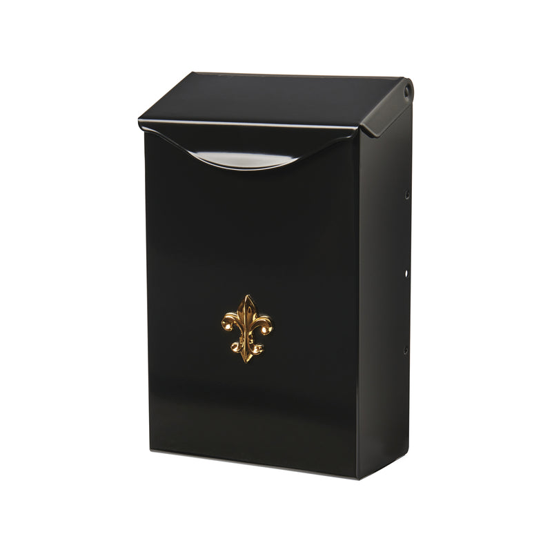 Gibraltar Mailboxes City Classic Galvanized Steel Wall Mount Black Mailbox BW1100AM