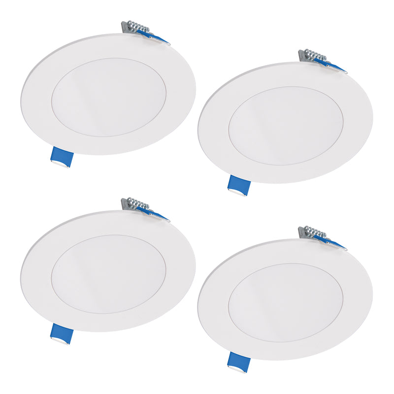 Halo HLB Lite Matte White 4 in. W LED Canless Recessed Downlight 4-Pack HLBSL4069FS354P