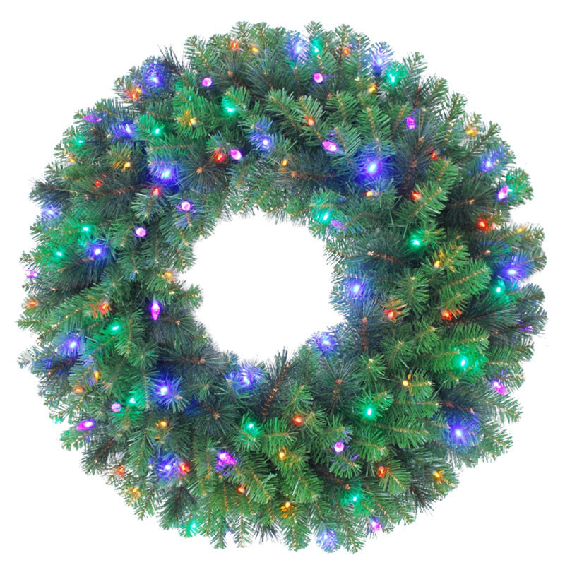 Celebrations Platinum 36 in. D LED Prelit Multicolored Mixed Pine Christmas Wreath MPWR-36-WAC6MUA - Box of 2