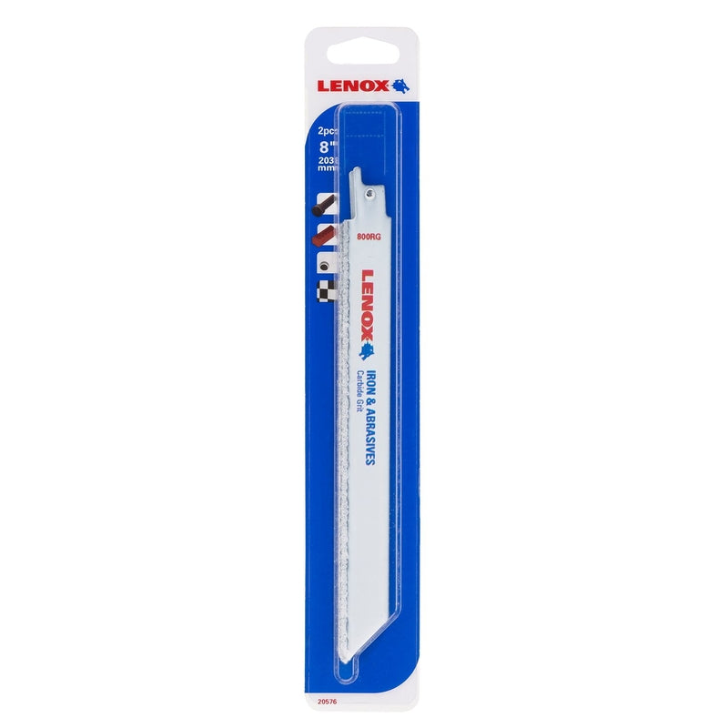Lenox 8-3/4 In. Carbide Medium Grit Reciprocating Saw Blade 2-Pack 20576-800RG
