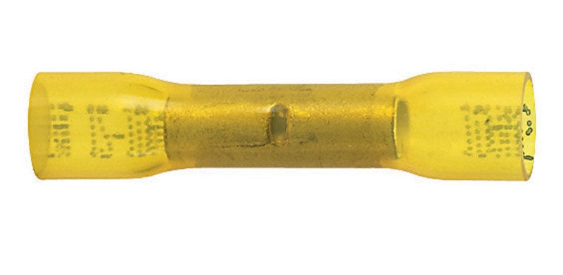 Gardner Bender Transparent Heat Shrink Butt Splice 12-10 AWG Yellow 25-Pack AMT-127