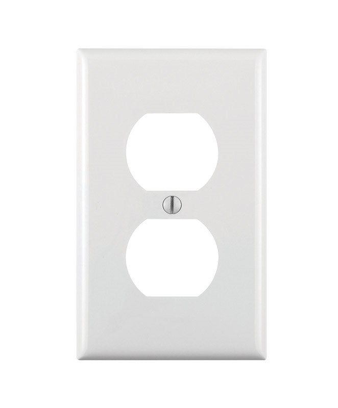 Leviton 80703-W 1-Gang Duplex Device Receptacle Wallplate White - Box of 20