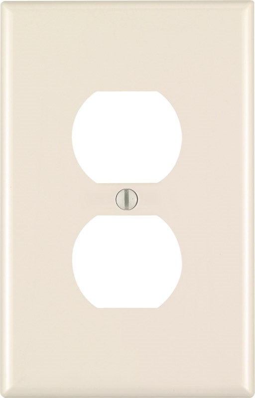 Leviton PJ8-R 1-Gang Duplex Receptacle Wallplate – Midway Size, Red, Thermoplastic, Impact & Fade Resistant