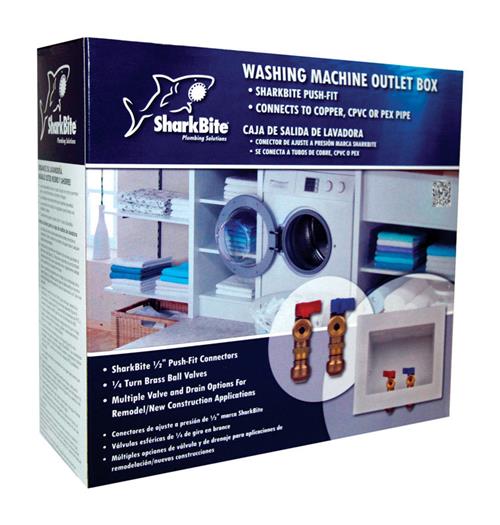SharkBite 1/2 SB X 3/4 MHT Washing Machine Outlet Box 24763