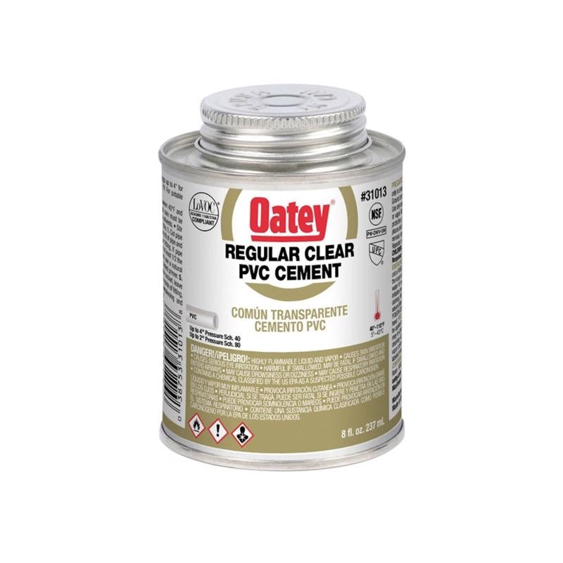 Oatey 8 Oz PVC Regular Clear Cement 31013
