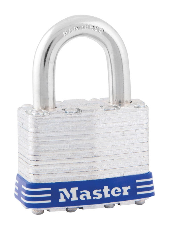 Master Lock 1-3/4 In Wide Laminated Steel Pin Tumbler Padlock 1D