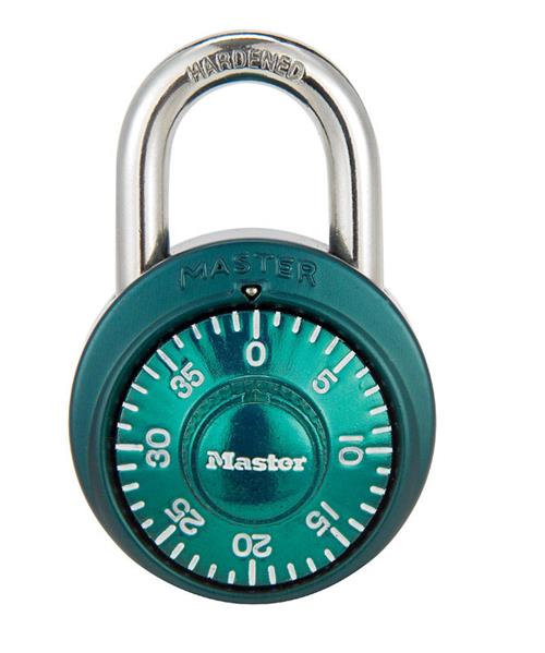 Master Lock 1-7/8in Wide Combination Dial Padlock with Aluminum Cover 1530DCM