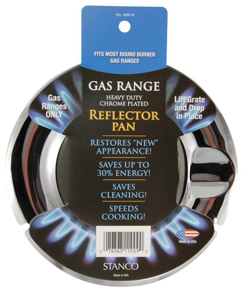 Stanco Gas Range Chrome Plated Reflector Pan Round 800-R