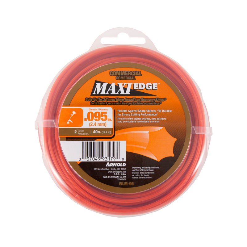 Arnold Maxi Edge Commercial Grade .095 in. D X 40 ft. L Trimmer Line WLM-95