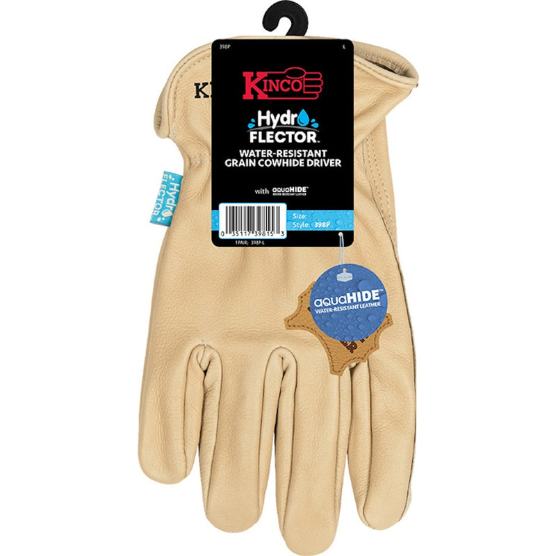Kinco 398P Hydroflector Men's Indoor/Outdoor Premium Grain Driver Gloves