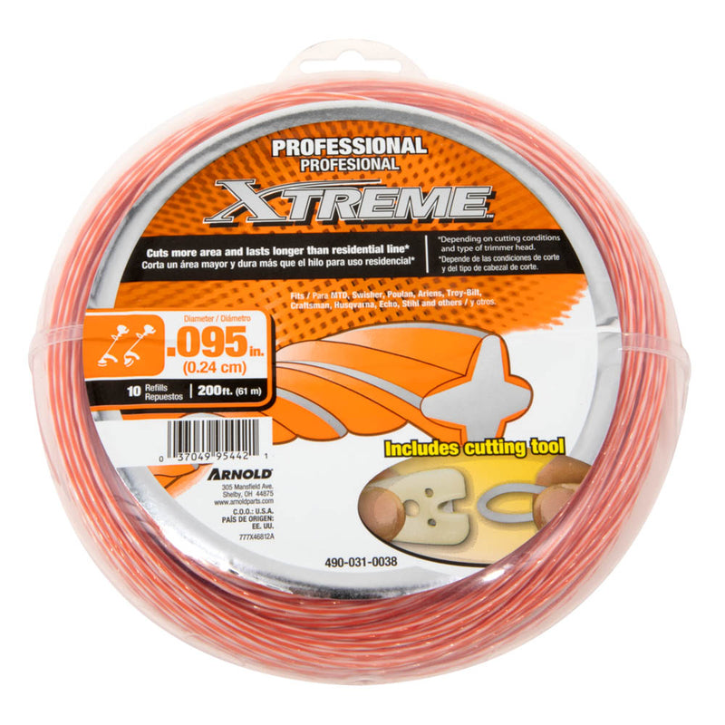 Arnold Xtreme Professional Grade 0.095 in. D X 200 ft. L Trimmer Line 490-031-0038