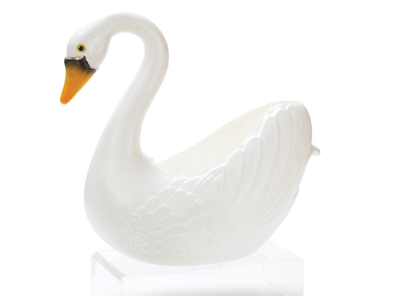 Cado 16 in. H X 17 in. W Resin Traditional Swan Planter White 51680