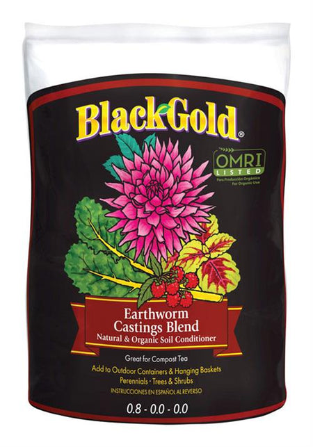 Sun Gro BLACK GOLD® Earthworm Castings Blend Soil Conditioner 8 Qt 1490302 8QT P