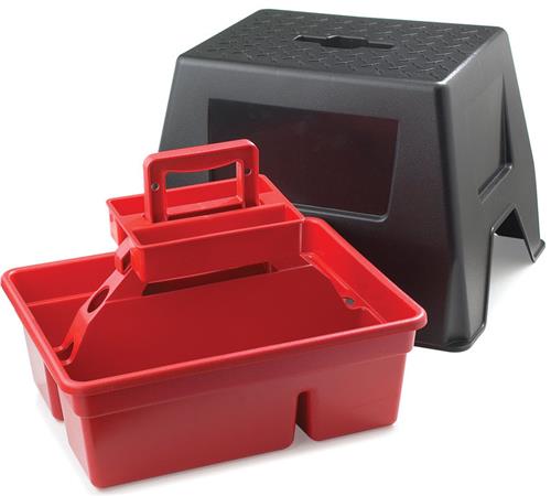 Little Giant DuraTote Stool and Tote Box Red DTSSRED