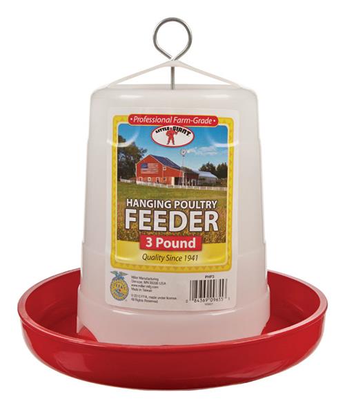 Little Giant 3 Pound Plastic Hanging Poultry Feeder PHF3 - Box of 12