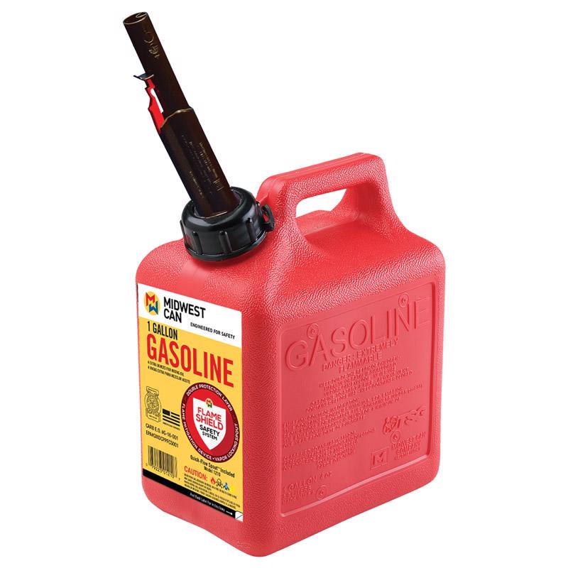 Midwest Can FlameShield Safety System Plastic Gas Can