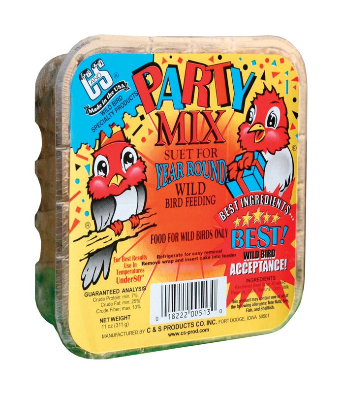 C&S Products 513 Party Mix Suet 11 Oz - Box of 12