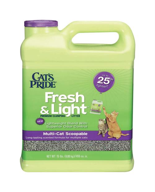 Cat's Pride Fresh & Light Multi-Cat Scoopable Premium Clumping Litter 15 Lbs 47115