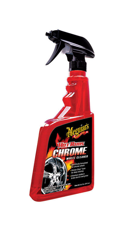 Meguiar's G19124 Hot Rims Chrome Wheel Cleaner - 24 Oz Spray Bottle