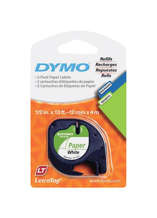 Dymo Paper Label Refill Tape 1/2 in. x 13 ft. Pearl White 10697