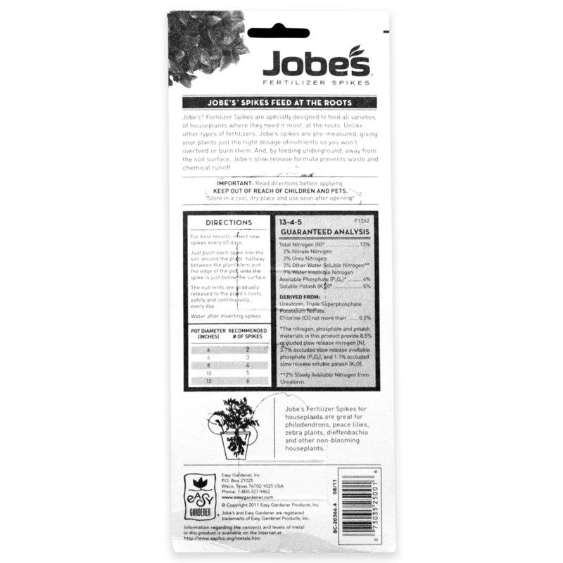 Jobe's Organic Spikes Root Feeder 2.2 oz 05031T