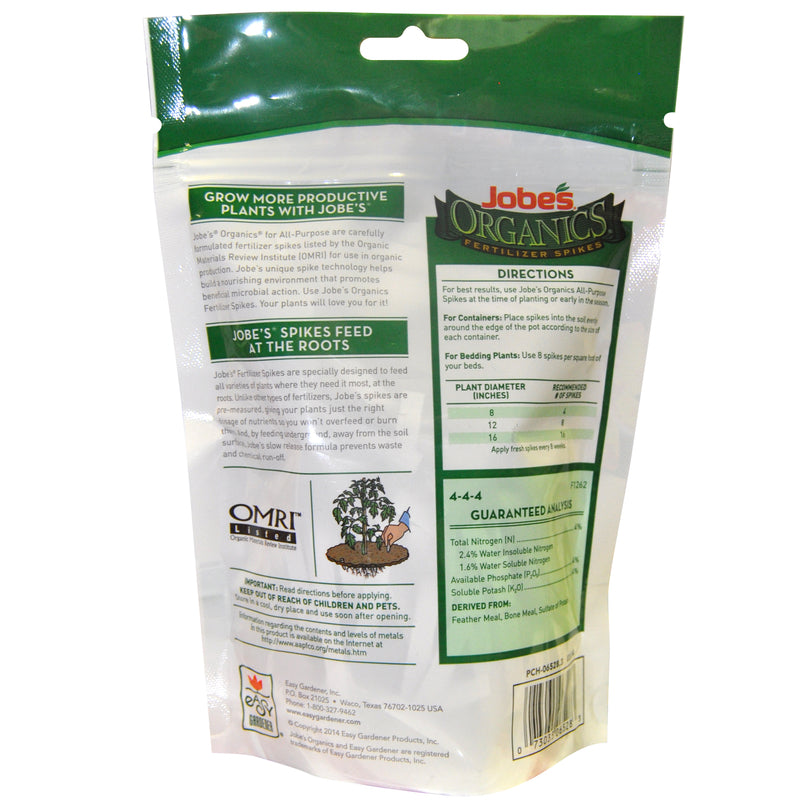 Jobe's Organic Spikes All Purpose Plant Food 50-Pack 06528