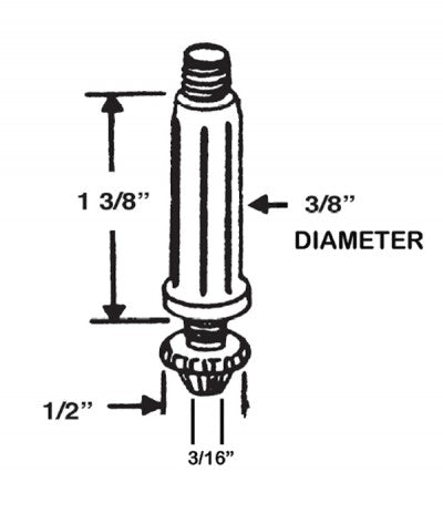 Barton Kramer 3/8 in. Bi-Fold Doors Bottom Pivot Bracket 1018