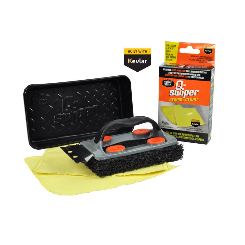 Proud Grill Q-Swiper Steam-Clean 4-Piece Grill Cleaning Kit 1024C