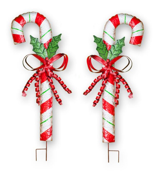 40″ Metal Candy Cane Stakes 12122 - Box of 6