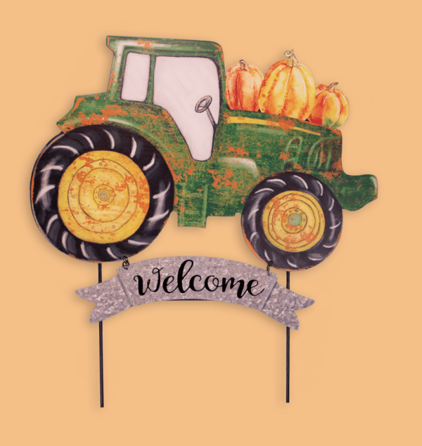 23″ Fall Tractor Welcome Stake 13122 - Box of 6