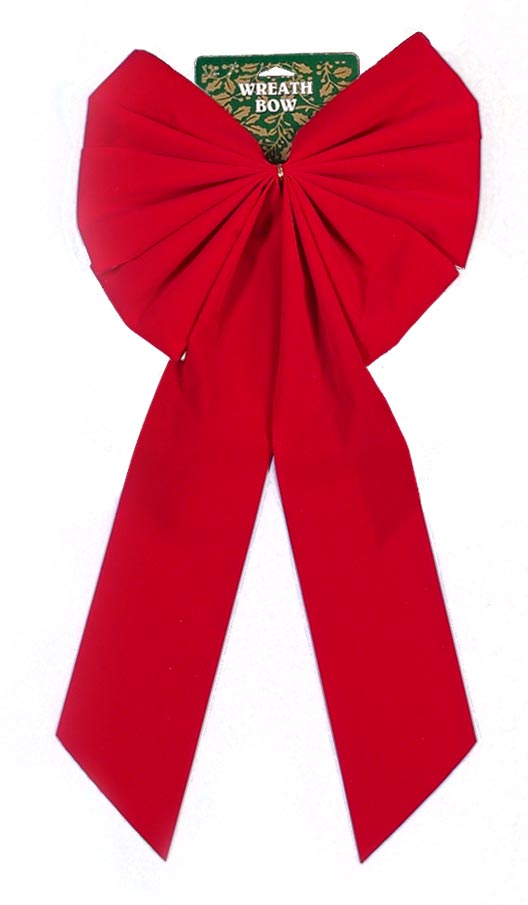 Red Velvet Wreath Bow 133 - Box of 12