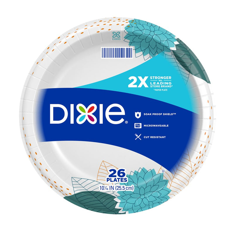 Dixie Everyday Heavy Duty Paper Plates 26-Count 15255 - Box of 8