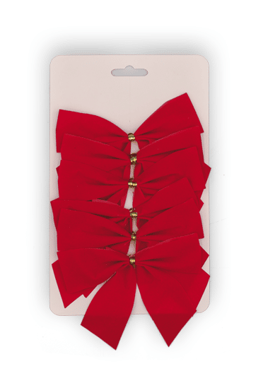 Red Velvet Mini Bow 6-Pack 15427 - Box of 36