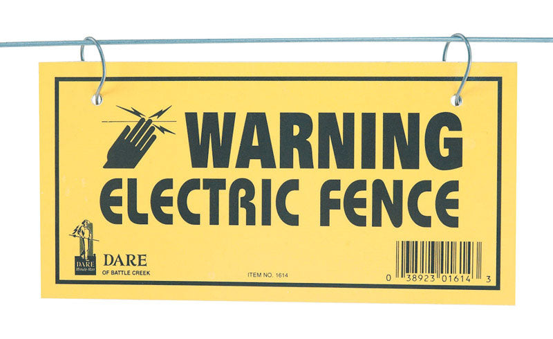 Dare Electric Fence Warning Sign 1614-3