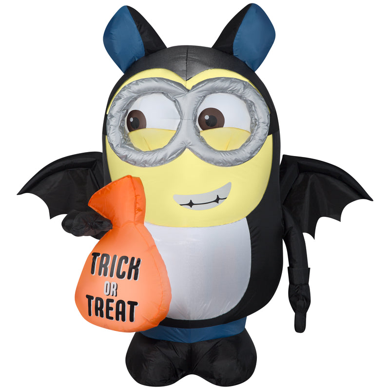 Gemmy Airblown 3.5 ft. LED Prelit Minions Dave in Bat Costume Inflatable 226688