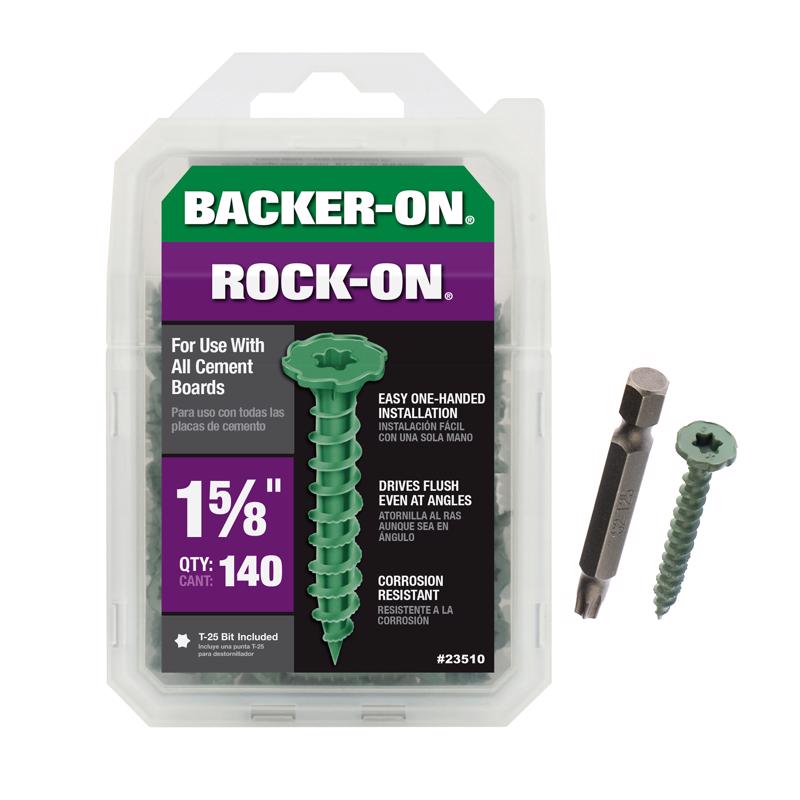 Backer-On Rock-On Star Flat Head Cement Board Screws 1-5/8 Inch