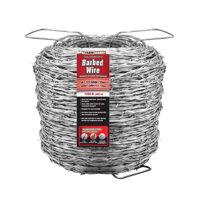 Farmgard 1320 ft. L 12.5 Ga. 2-point Galvanized Steel Barbed Wire 317821A