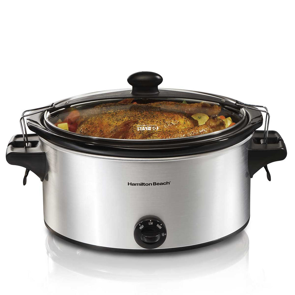 Hamilton Beach Stay or Go 6 Quart Stainless Steel Slow Cooker 33262