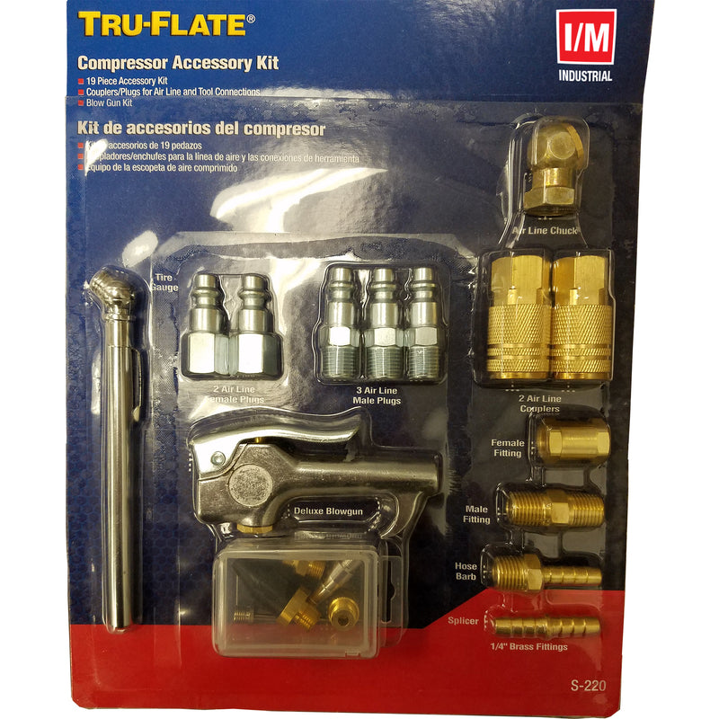 Tru-Flate 19 Pc Compressor Accessory Kit 41-175-1