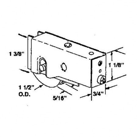 Barton Kramer 452 Keller Sliding Glass Door Roller Assembly