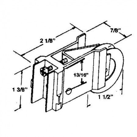 Barton Kramer 457 Sliding Glass Door Roller Assembly for Binning Pan American Sliding Glass Doors